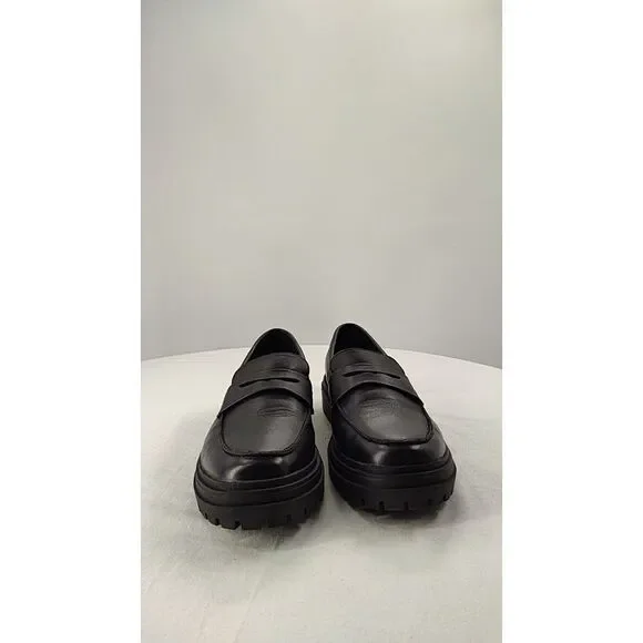 Quince Black Leather Lug Sole Loafers - Women’s Sz 8 EUC - Picture 4 of 9
